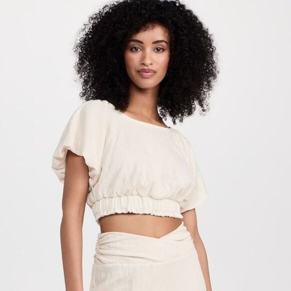 Free People Tovah Crop Top in Tofu Size L - Picture 2 of 12